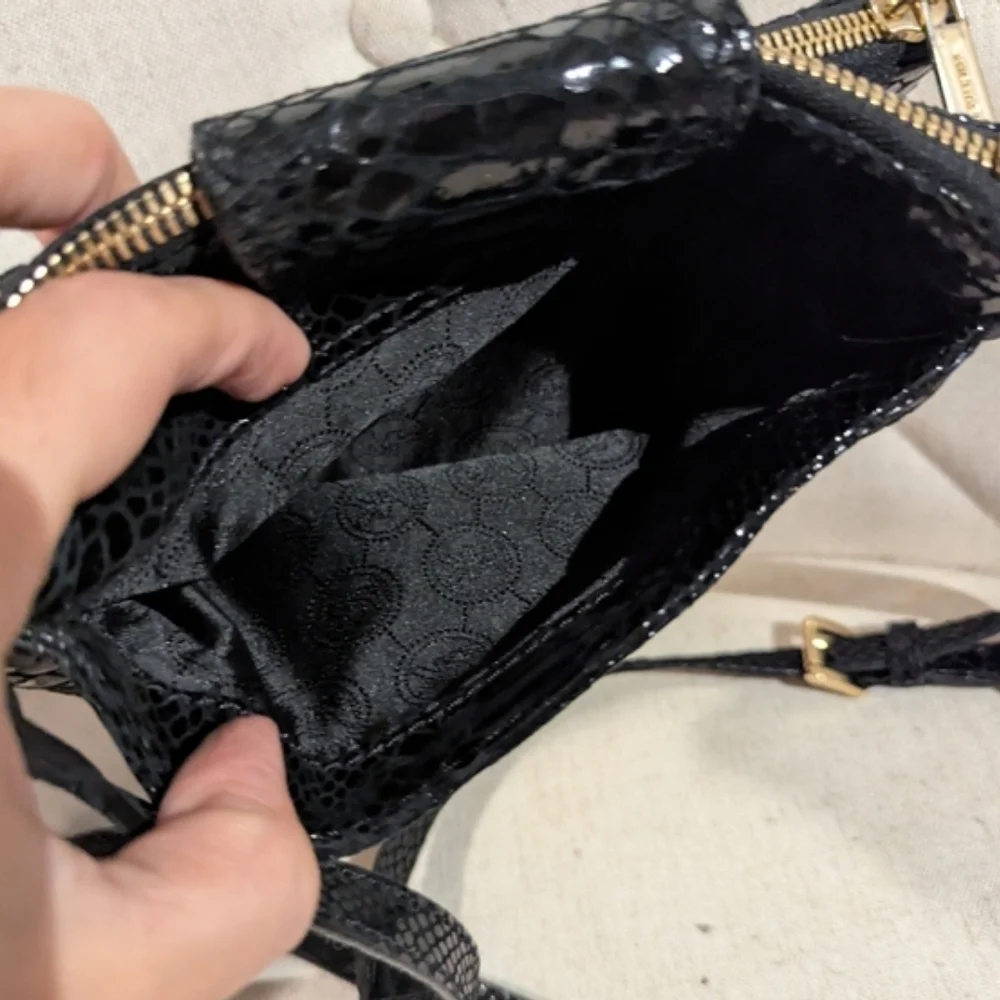Michael Kors Snake-Embossed Crossbody Bag With Built-in Card Slots